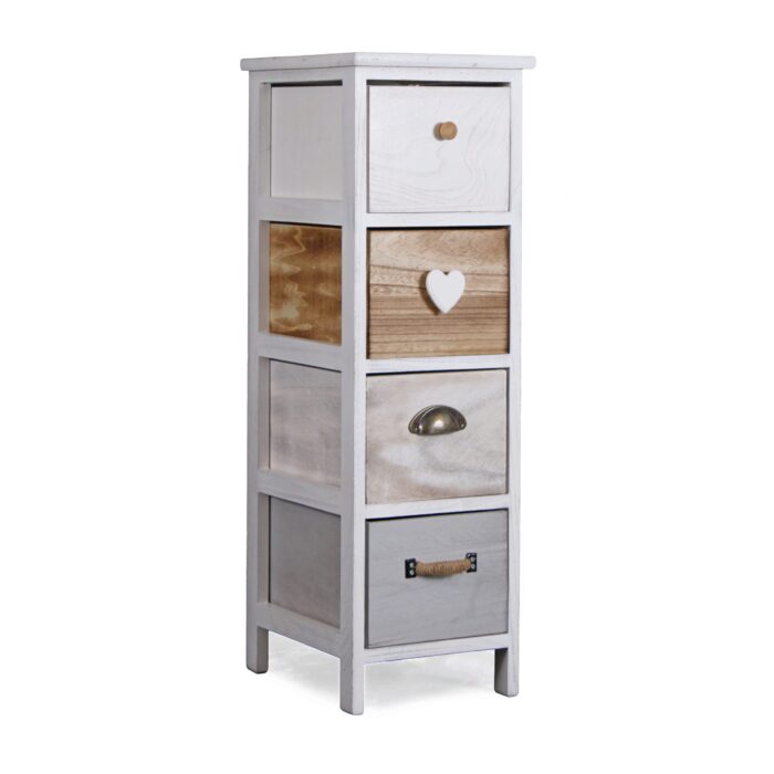 Cassettiera in Legno di Paulonia – 26x32xH81 cm