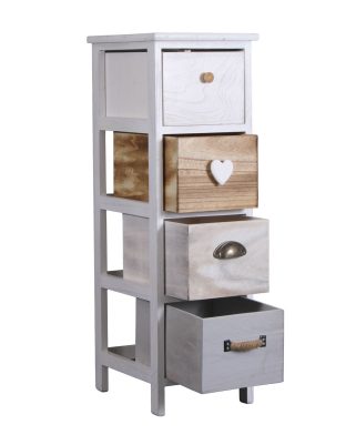 Cassettiera in Legno di Paulonia – 26x32xH81 cm