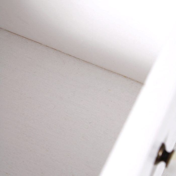 Cassettiera Beige in Paulownia con 4 Cassetti e Pomelli in Ceramica - immagine 5