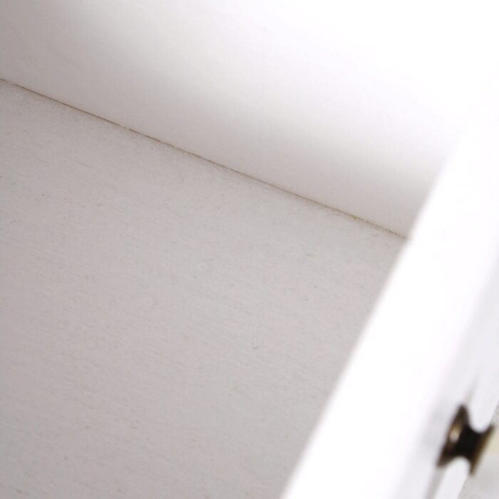 Cassettiera Beige in Paulownia con 4 Cassetti e Pomelli in Ceramica - immagine 5