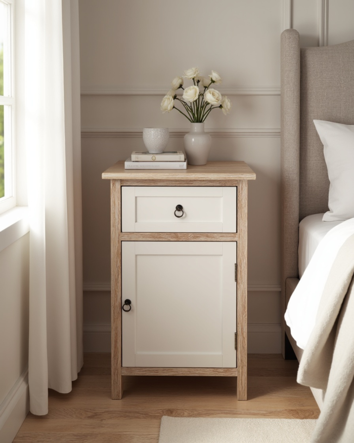 Comodino in legno di abete - immagine 2