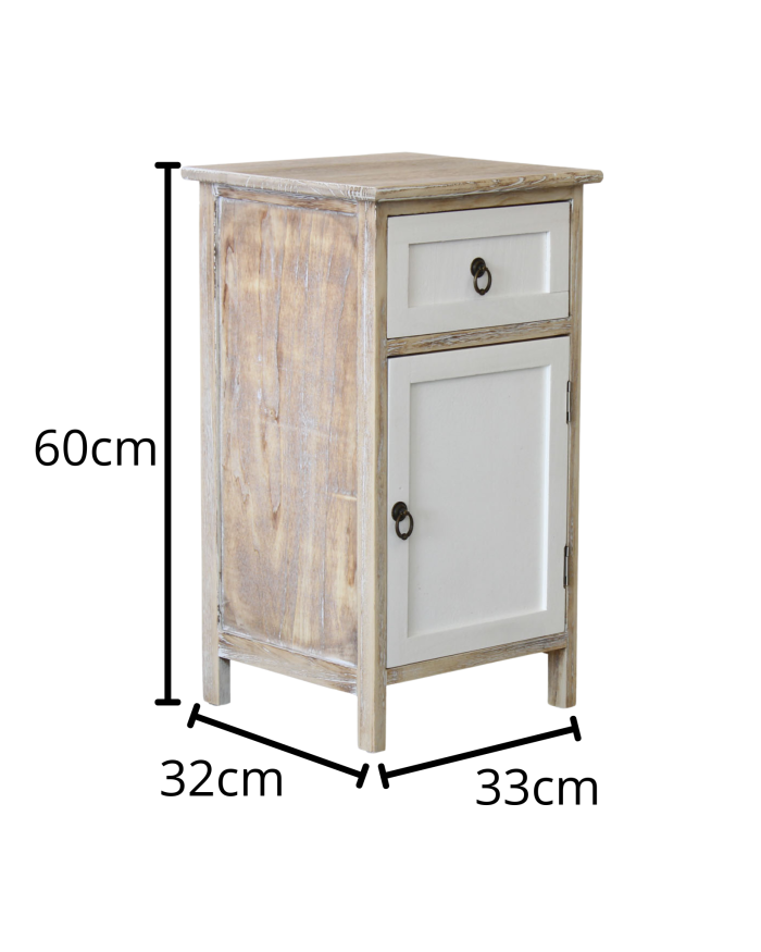 Comodino in legno di abete - immagine 3