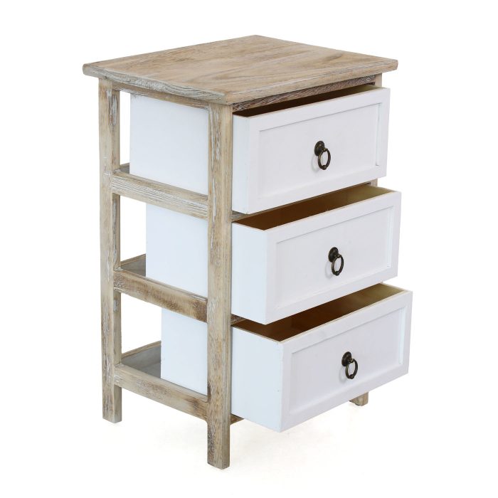 Cassettiera 3 cassetti in legno di abete - immagine 4