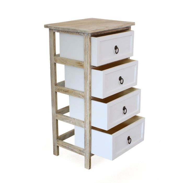 Cassettiera in legno di abete 4 cassetti - immagine 4