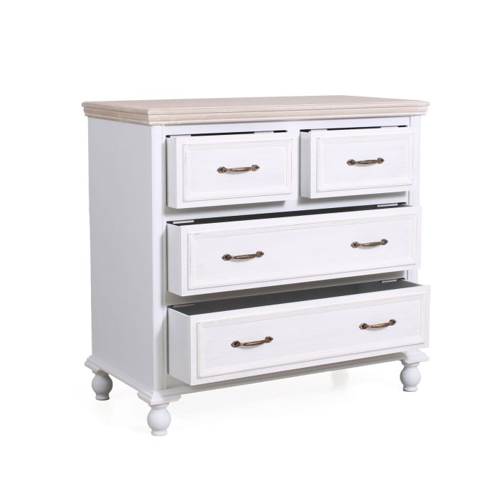 Comò Bianco “Sophia” in Legno di Pino - immagine 4