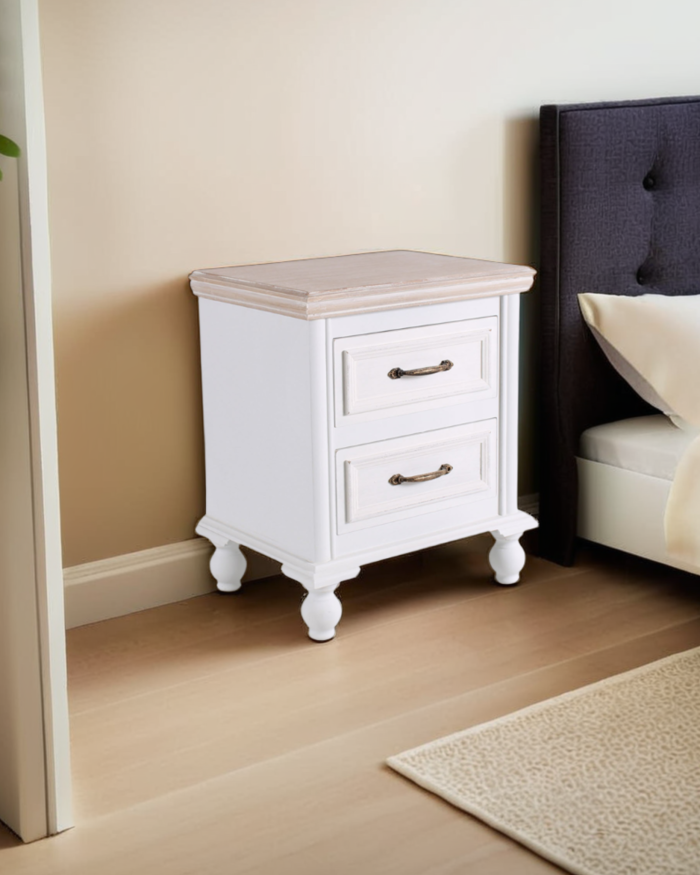 Comodino bianco "Sophia" - immagine 2