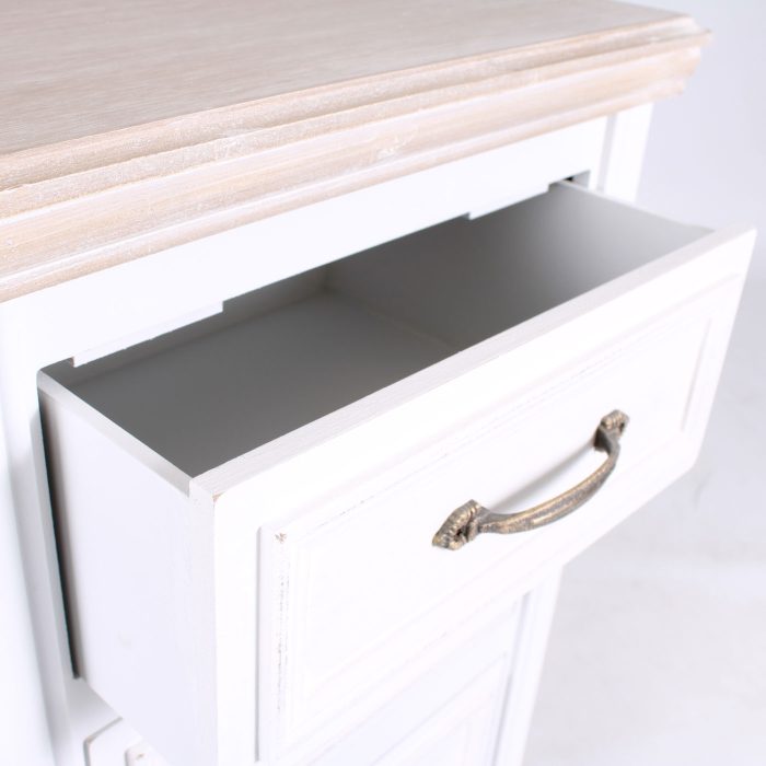 Comodino bianco "Sophia" 3 cassetti - immagine 6