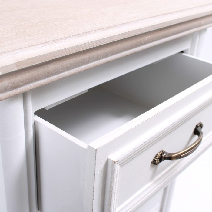 Cassettiera bianca "Sophia" 4 cassetti - immagine 4