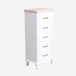 Cassettiera bianca 5 cassetti