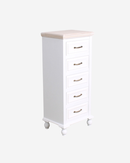 Cassettiera bianca 5 cassetti