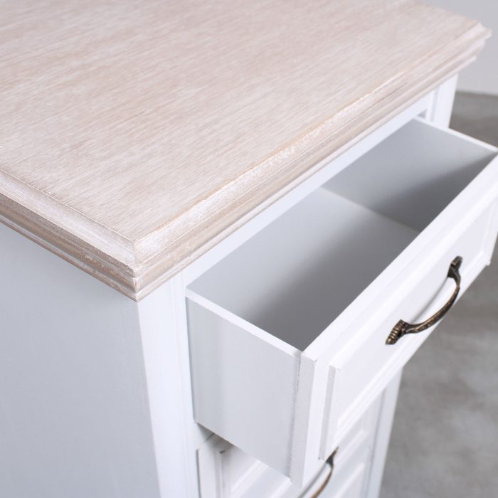 Cassettiera bianca "Sophia" 5 cassetti - immagine 6