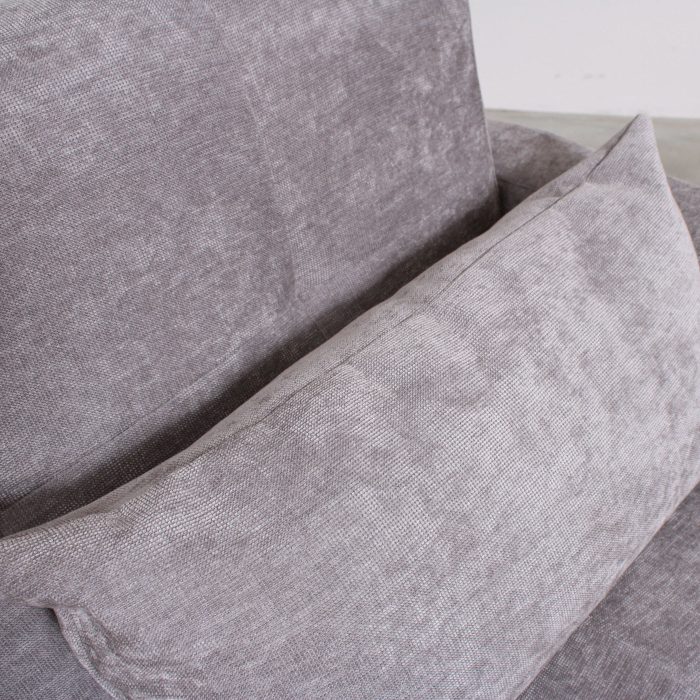 Divano grigio a due posti in ciniglia Lidia - immagine 6