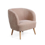 Poltrona in ciniglia "Giorgia" beige