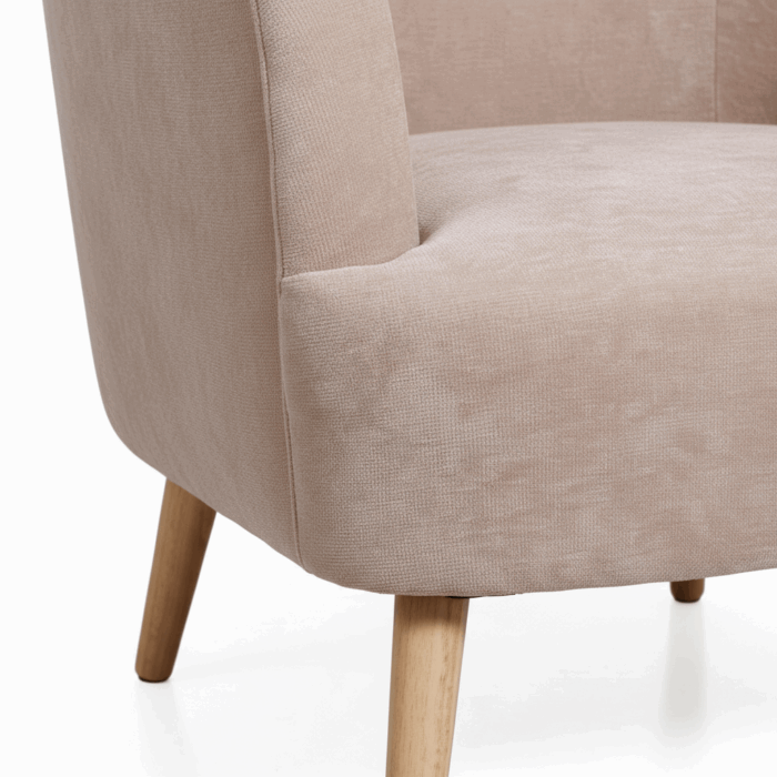 Poltrona in ciniglia "Giorgia" beige - immagine 9