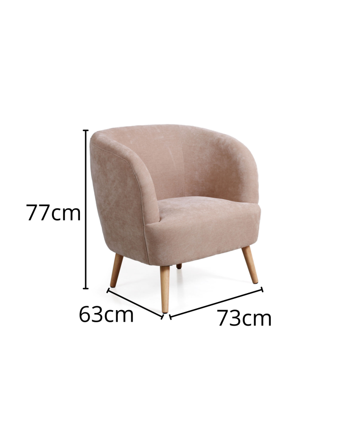 Poltrona in ciniglia "Giorgia" - immagine 3