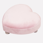 pouf poggiapiedi ca forma di cuore colore rosa