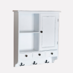 Pensile bianco in legno di pino ed mdf "Alice"