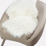 Tappetino pelliccia bianca