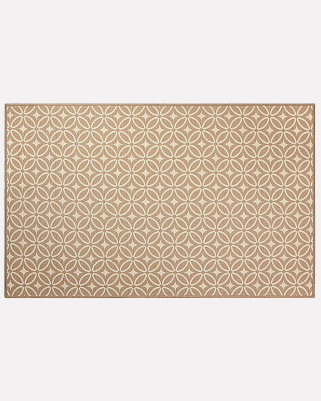 Tappeto rettangolare jacquard beige