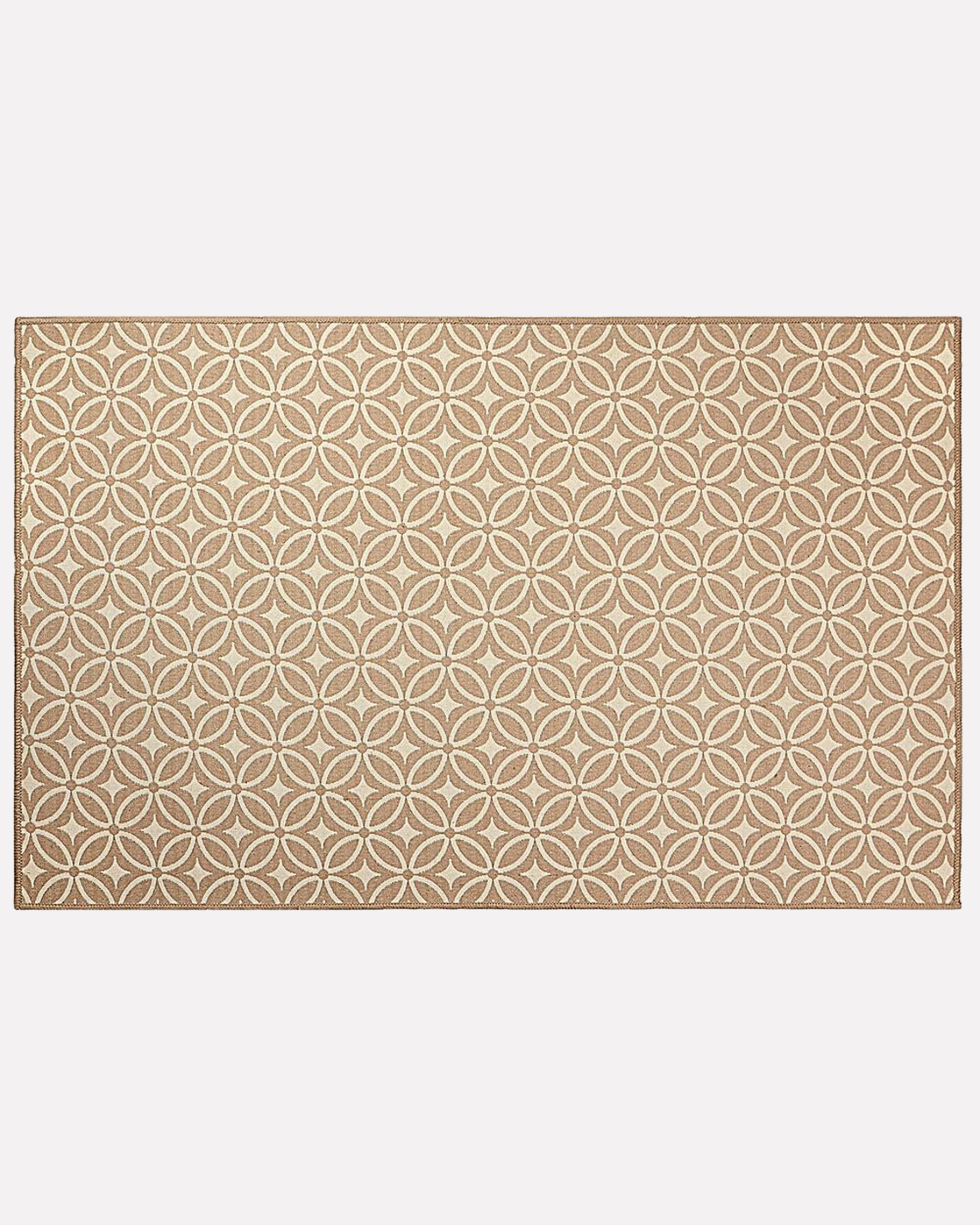 206-JB Tappeto rettangolare jacquard beige