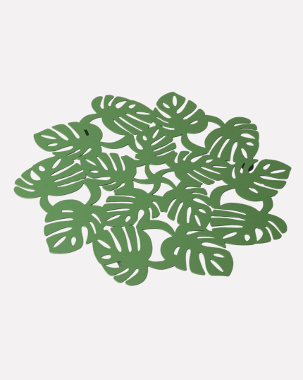 sottopentola verde a foglia