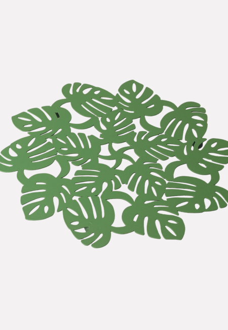 sottopentola verde a foglia