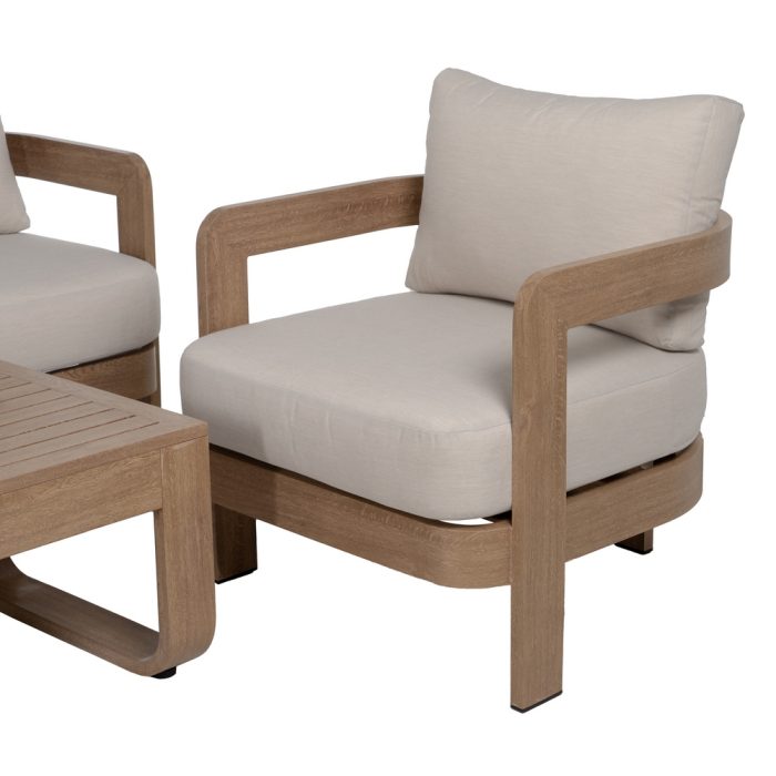 Salotto da giardino in alluminio effetto legno "Tropea" - immagine 10