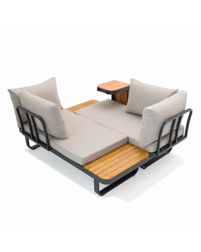 Salotto da giardino in alluminio e acacia "Sirmione" - immagine 6