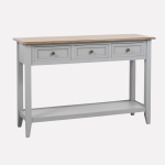 Consolle con 3 cassetti colore grigio in legno di pino "vincenzo"