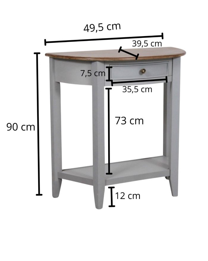 Consolle a mezzaluna "Vicenzo" - immagine 2