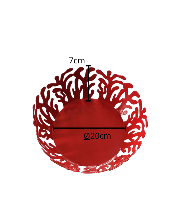 Cesto pane corallo rosso - immagine 2