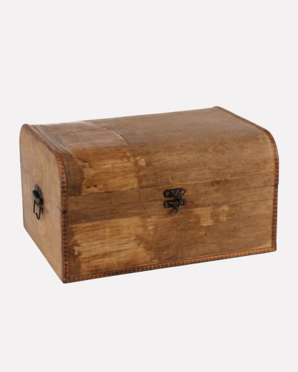 Baule bombato in legno 40X30H22