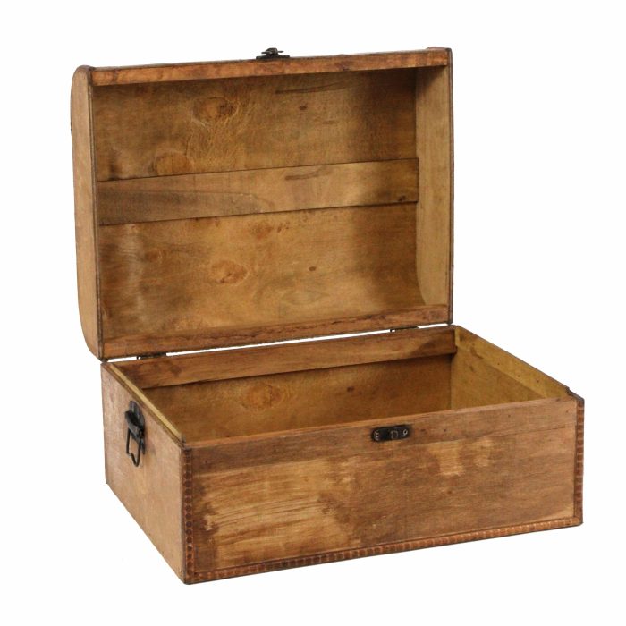 Baule bombato in legno 40X30H22 - immagine 4