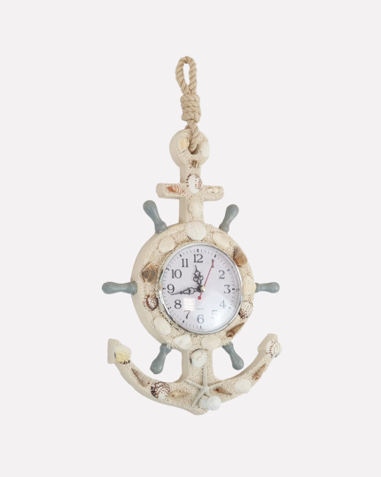 Orologio da parete decorativo con conchiglie – stile marino