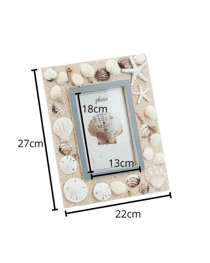 Porta foto conchiglie 22 x H 27 cm - immagine 2