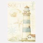 Quadro con faro bianco e azzurro