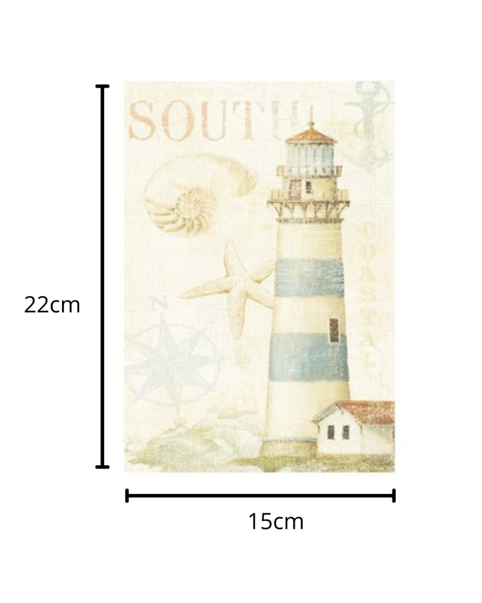 Quadro faro bianco e azzurro - immagine 2