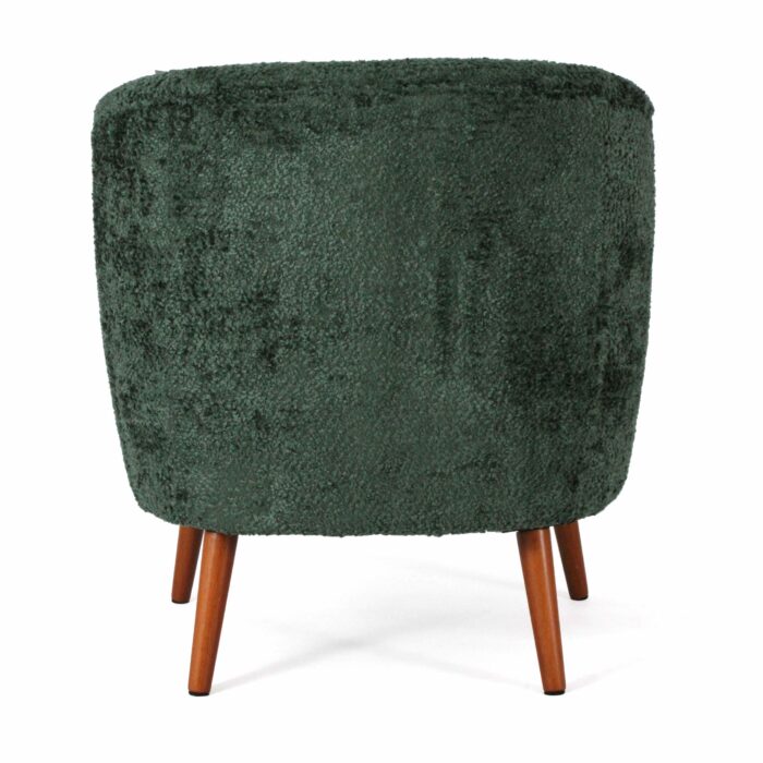 Poltrona "Elfo" in tessuto verde effetto bouclé - immagine 7