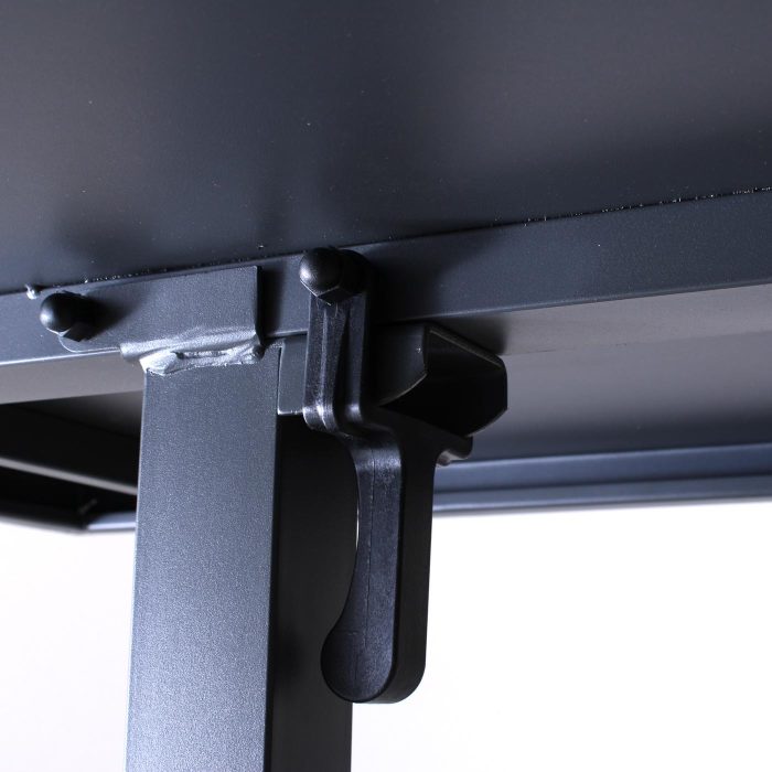 Tavolo quadrato pieghevole "Ares" con piano ribaltabile in acciaio antracite - immagine 5