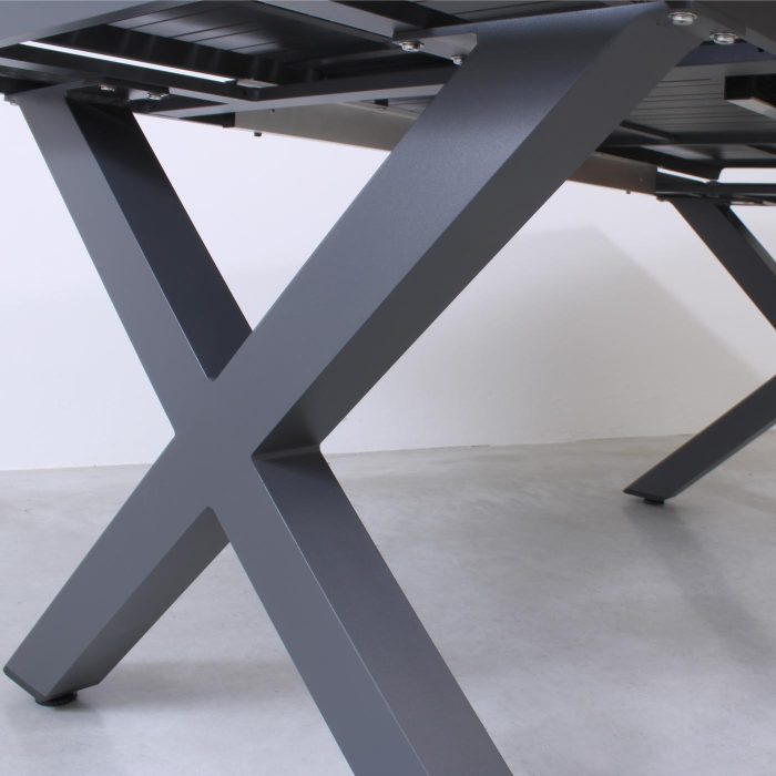 Tavolo allungabile in alluminio antracite "Apollo" - immagine 9
