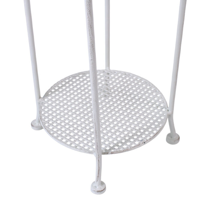 Portarotoli da terra in metallo bianco anticato Ø20H70 cm - immagine 7