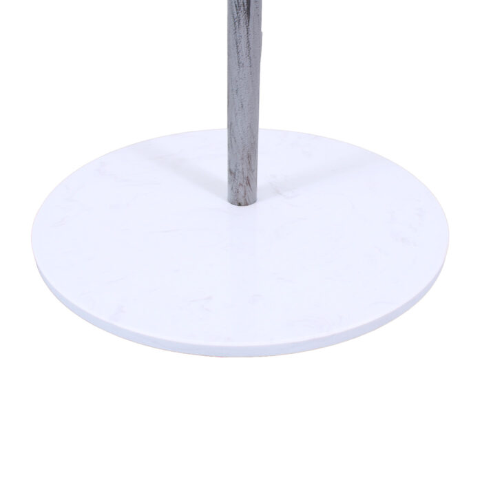 Attaccapanni in metallo grigio stilizzato a piantana con petali azzurri 32X32H170 cm - immagine 7