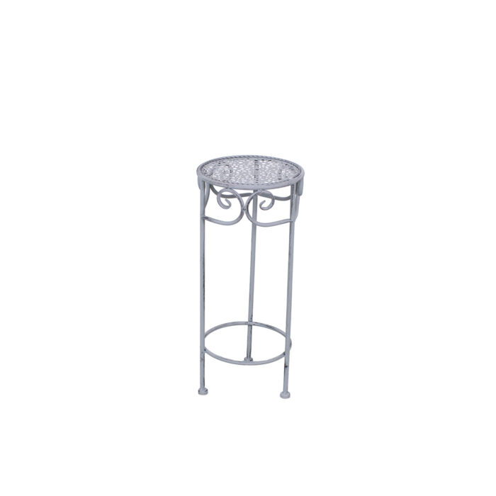 Portavaso in metallo grigio anticato set da 3 supporti Ø32H70 cm - immagine 10