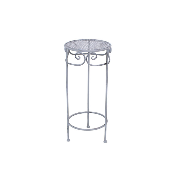 Portavaso in metallo grigio anticato set da 3 supporti Ø32H70 cm - immagine 9