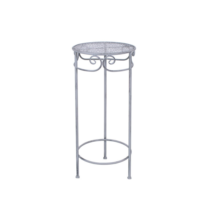 Portavaso in metallo grigio anticato set da 3 supporti Ø32H70 cm - immagine 8