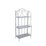 Etagere in metallo grigio anticato a 3 ripiani 60X30H122 cm