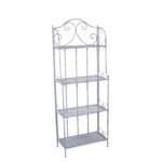 Etagere in Metallo Grigio Anticato 4 Ripiani 60X30H161 cm