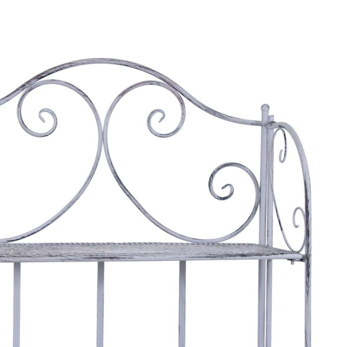 Etagere in Metallo Grigio Anticato 4 Ripiani 60X30H161 cm - immagine 6