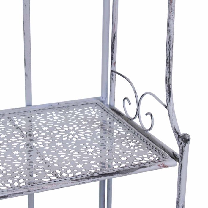 Etagere in Metallo Grigio Anticato 4 Ripiani 60X30H161 cm - immagine 7