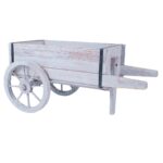Carretto decorativo in abete sbiancato 80x44H39 cm